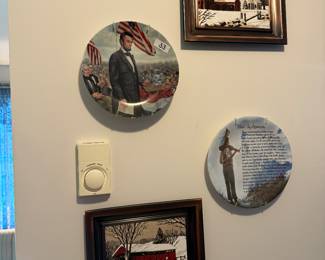 Living Room
Copper framed pictures, collector plates