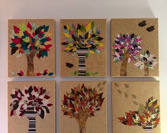 Living Room
Fabric art trees