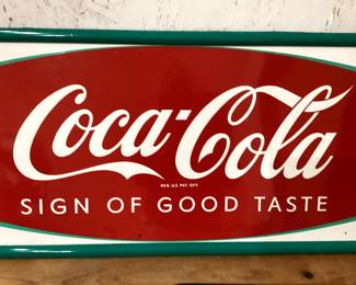 Vintage coca cola sign