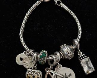 Sterling charm bracelet