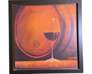 Quality Art Piece Shiraz Wine Theme 