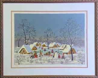 Signed and numbered print of Sweet Snow Theme