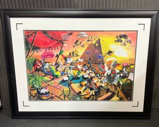 Warner Brothers Cartoon Character Seriolithograph Animation Art * Bugs Bunny, The Martian * COA!
Beautifully Framed & Matted