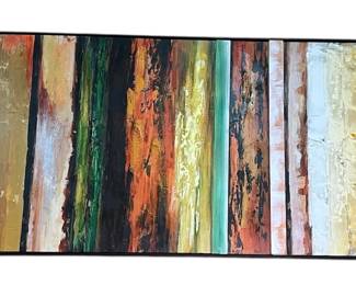 Fun & Vibrant Large Print/Textured Print * Zoom in on pics for off set pieces * 58x30