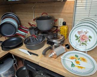 Saladmaster, Rachel Ray cookware, Portmeirier Botanic Roses Garden, Frying pans