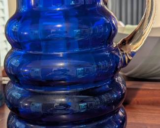 Louie Glass Co. Harpo Cobalt Blue Pitcher