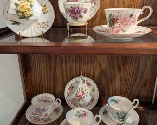 Lefton, Royal Grafton, Regal Albert, Regency, Crown Vieterian, Duchess Cups and Saucers