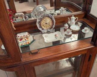 Crystal Clock, Dollhouse Tea Set, Trinket Box