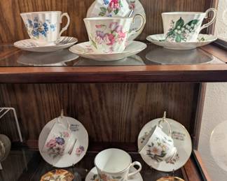 Lefton, Royal Grafton, Regal Albert, Regency, Crown Vieterian, Duchess Cups and Saucers