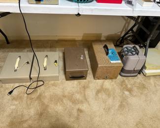 Lock boxes, Slide Projector
