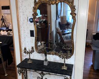 Hand painted French style mirror