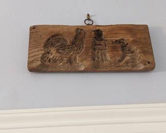 ANTIQUE CARVED WOOD DUTCH COOKIE MOLD
