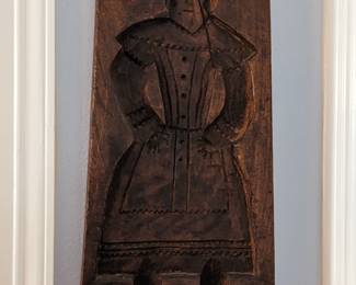 ANTIQUE CARVED WOOD DUTCH COOKIE MOLD