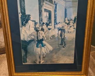 EDGAR DEGAS "THE DANCE CLASS" FRAMED PRINT