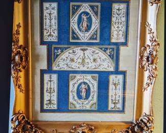 FRAMED ITALIAN ARCHITECTURAL DRAWINGS