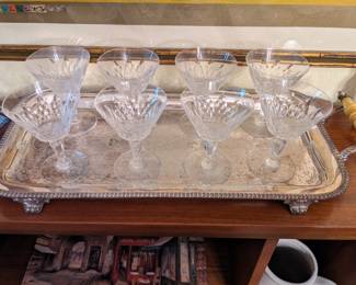 8 BACCARAT SHERBET/CHAMPAGNE STEMS