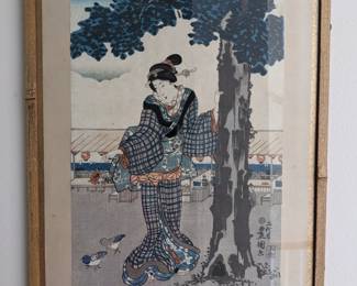 UTTAGAWA KINASADA WOODBLOCK PRINT