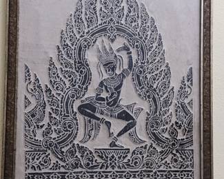 TIBETAN EMBOSSED RUBBING