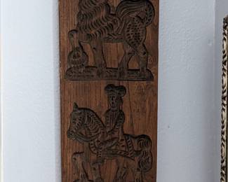 ANTIQUE CARVED WOOD DUTCH COOKIE MOLD