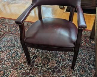 2 of 2 LEATHER CONFERENCE CHAIRS