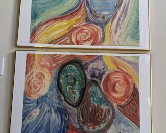 2 PANEL MONOGRAPH SIGNED J. HARPER