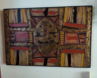 SIGNED DAVE BACHMAN "SACRED MOTHER'S HUT"  MIXED MEDIA ARTWORK