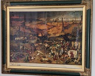 "TRIUMPH OF THE DEAD" OLD REPRODUCTION CANVAS PRINT