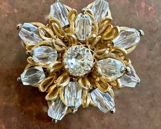 Vintage Miriam Haskell signed brooch