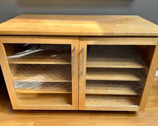 Hand crafted maple electronics cabinet