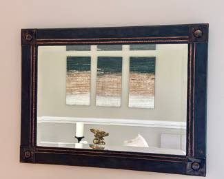 Hand forged mirror. Made in Mexico.