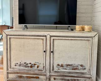 Painted media cabinet