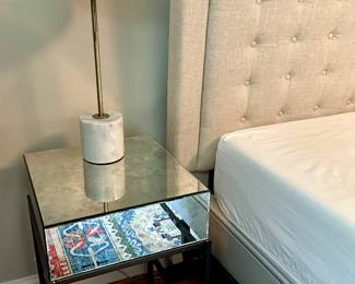 Mirrored bedside tables