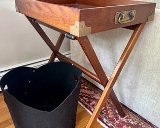 Campaign style butler's tray and stand