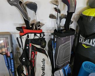TaylorMade Golf Bag & Assorted Clubs and Lady Hagen Golfset 