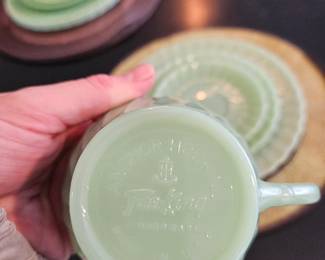 Jadeite Plate set by Fire King 