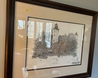 James Sabol Presque Isle Light House Lithograph