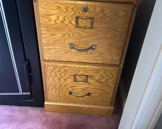 Oak File Cabinet