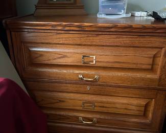 Oak Lateral File Cabinet