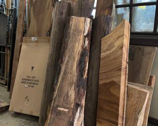 Large Assortment of Live Edge Wood Slabs