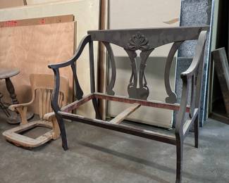 Antique Mahogany Love Seat