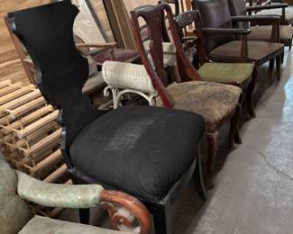 Large Assortment of Chairs. Pairs and Single Side Chairs 