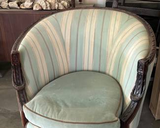 French Louis XV Barrel Chair