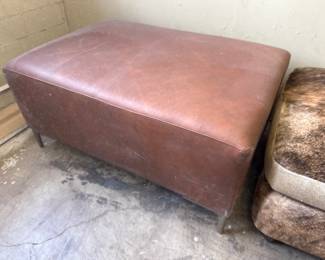 Leather Ottoman