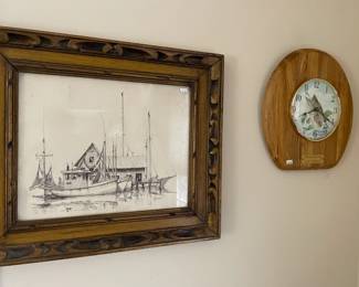 Framed Art, Wall Clock