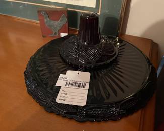 Avon Cape Cod Ruby Red Cake Stand