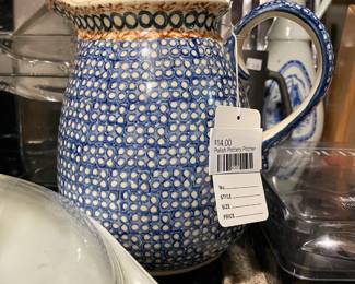 Polish Pottery Pitcher,
