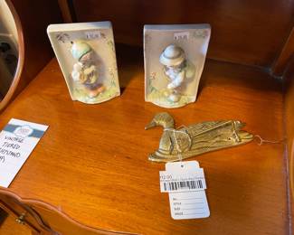 Vintage Tiered Nightstand, Vintage Brass Duck Key Holder