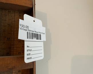 Vintage Narrow Wood Wall Shelf