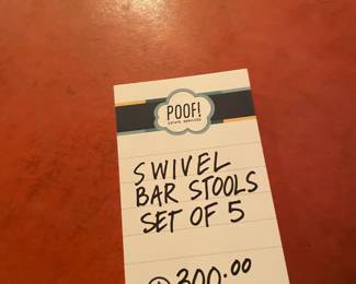 Swivel Bar Stools Set of 5 