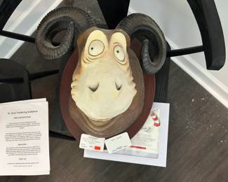 "Goo-Goo-Eyed Tasmanian Wolghast" Dr. Seuss sculpture with COA